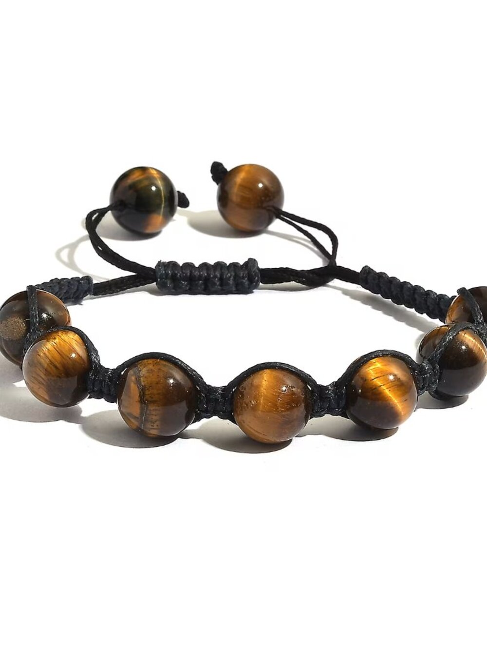 NEW Tigers Eye 75 ctw Shamballa Adjustable Bracelet